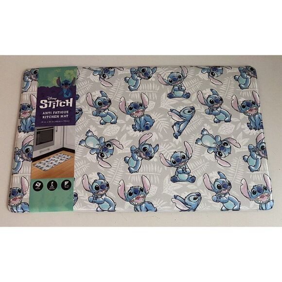 Disney Stitch Poses Anti Fatigue Kitchen Tropical All Over 18 X 30” NEW - Picture 1 of 16